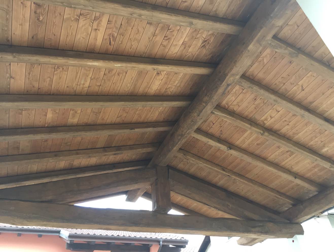 Travature per tetti con perlinato